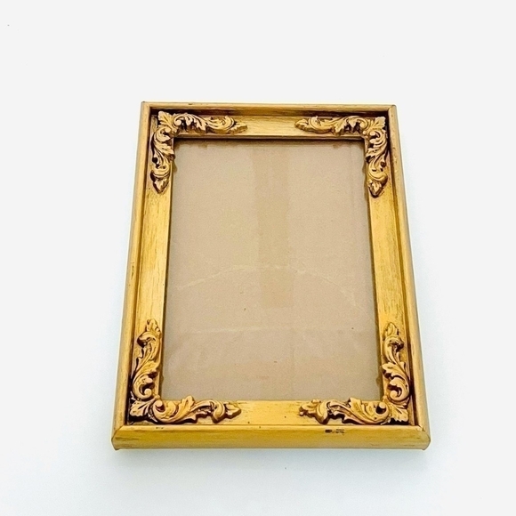 3x Antique Real Wood Hand Carved Textured Picture Photo Frames - Picture 6 of 7